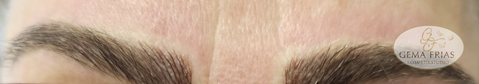 Augenbrauen Kombi aus Microblading und Powder Brows, Arbeit von Gema Frias